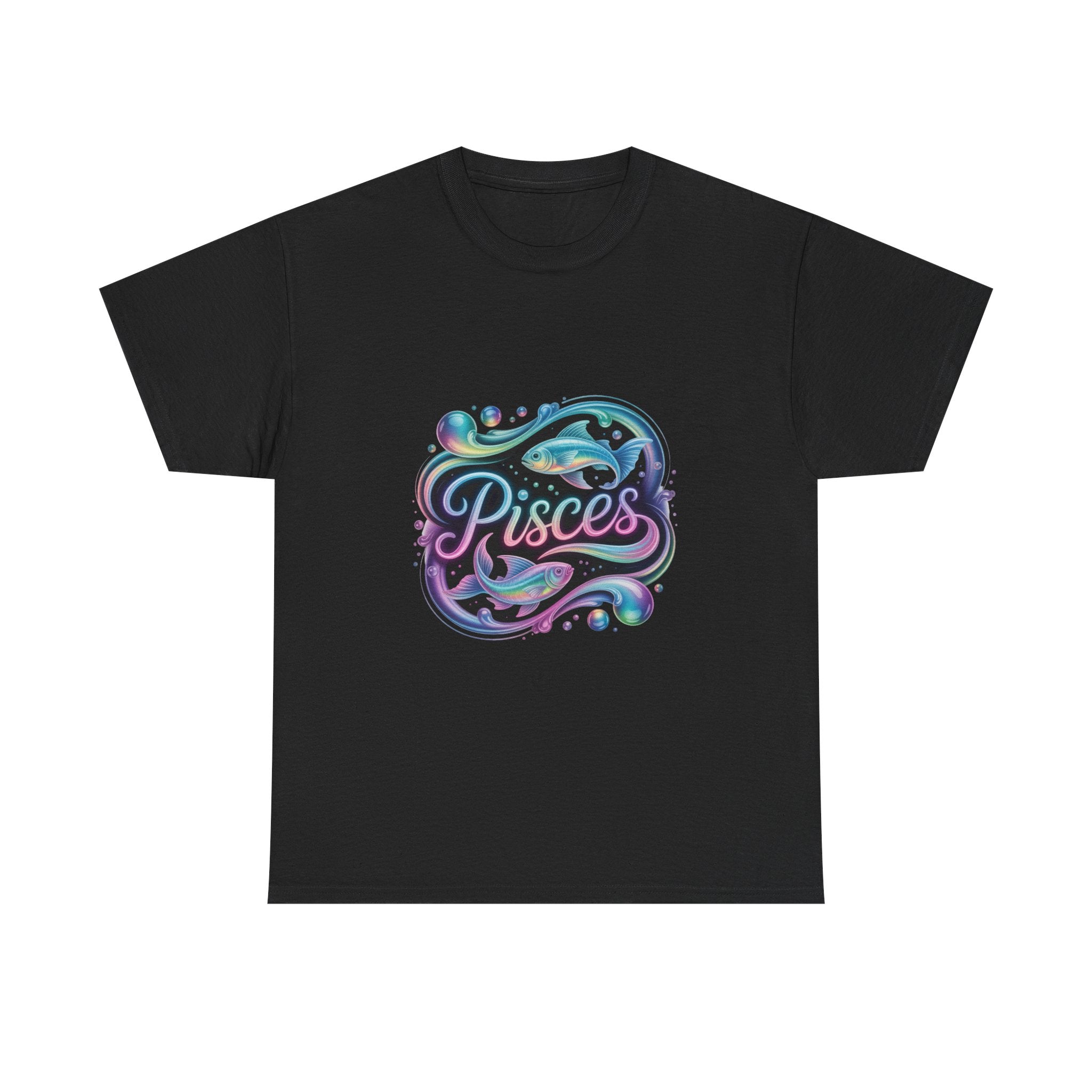 Neon Pisces Zodiac Tee