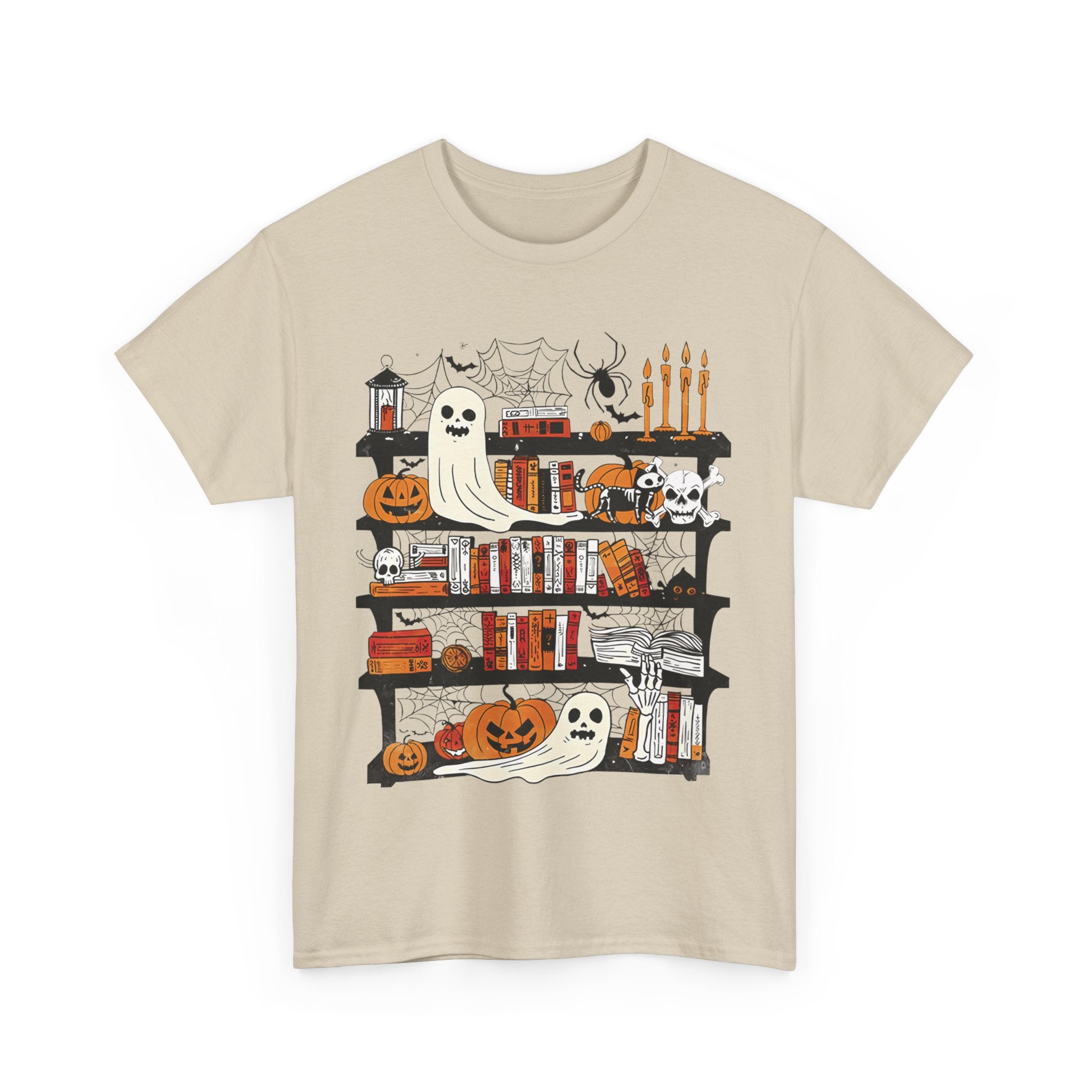 Funny Ghost Book Lovers Halloween Library Spooky Season Long Sleeve T-Shirt