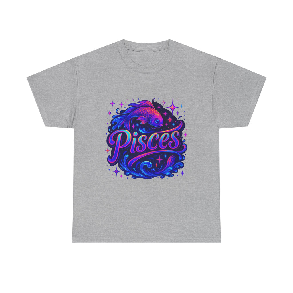 Neon Pisces Zodiac Tee