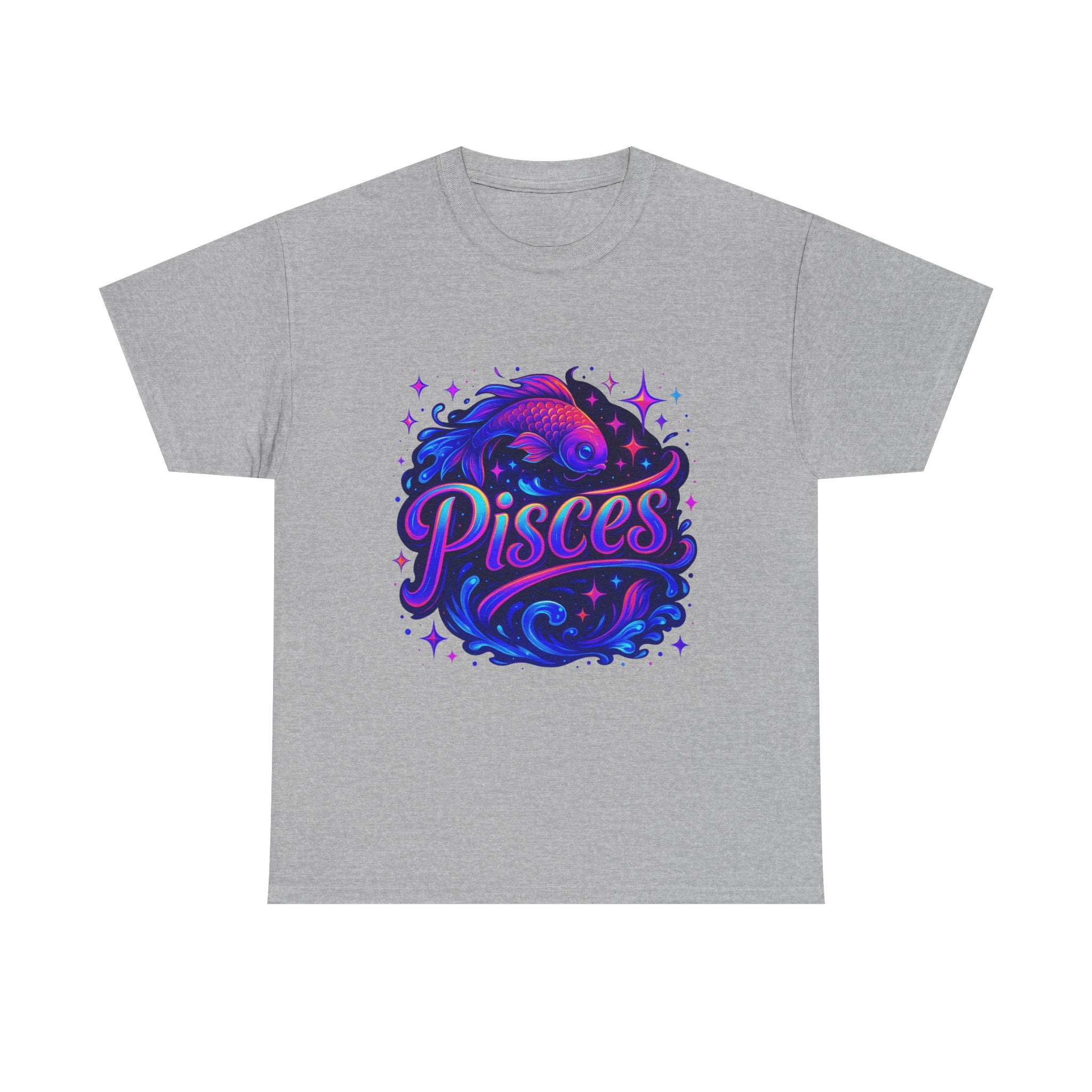 Neon Pisces Zodiac Tee