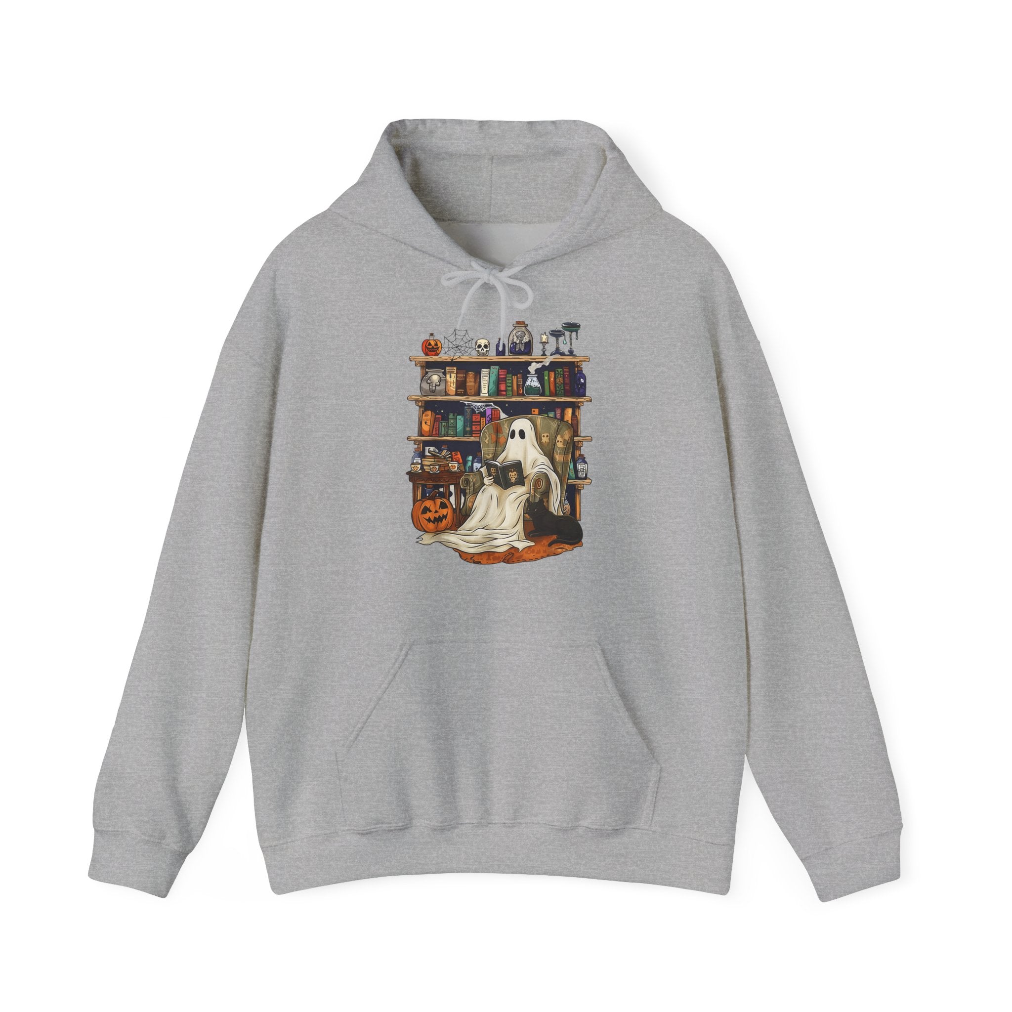 Ghost Reading Halloween Book Lover Hoodie