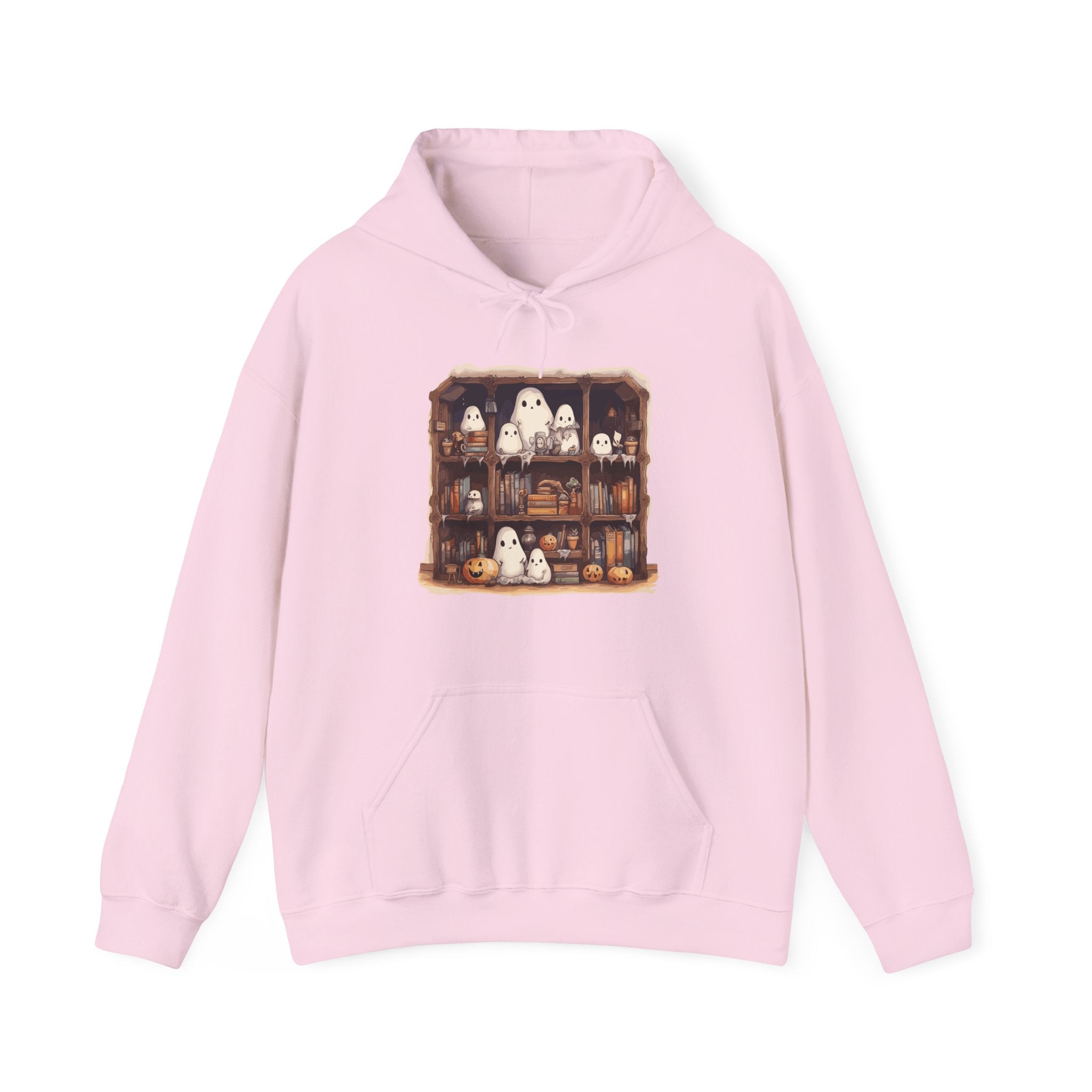 Cute Ghost Reading Books Halloween Librarian Book Hoodie