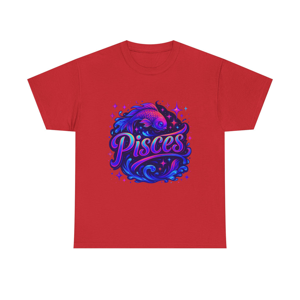 Neon Pisces Zodiac Tee