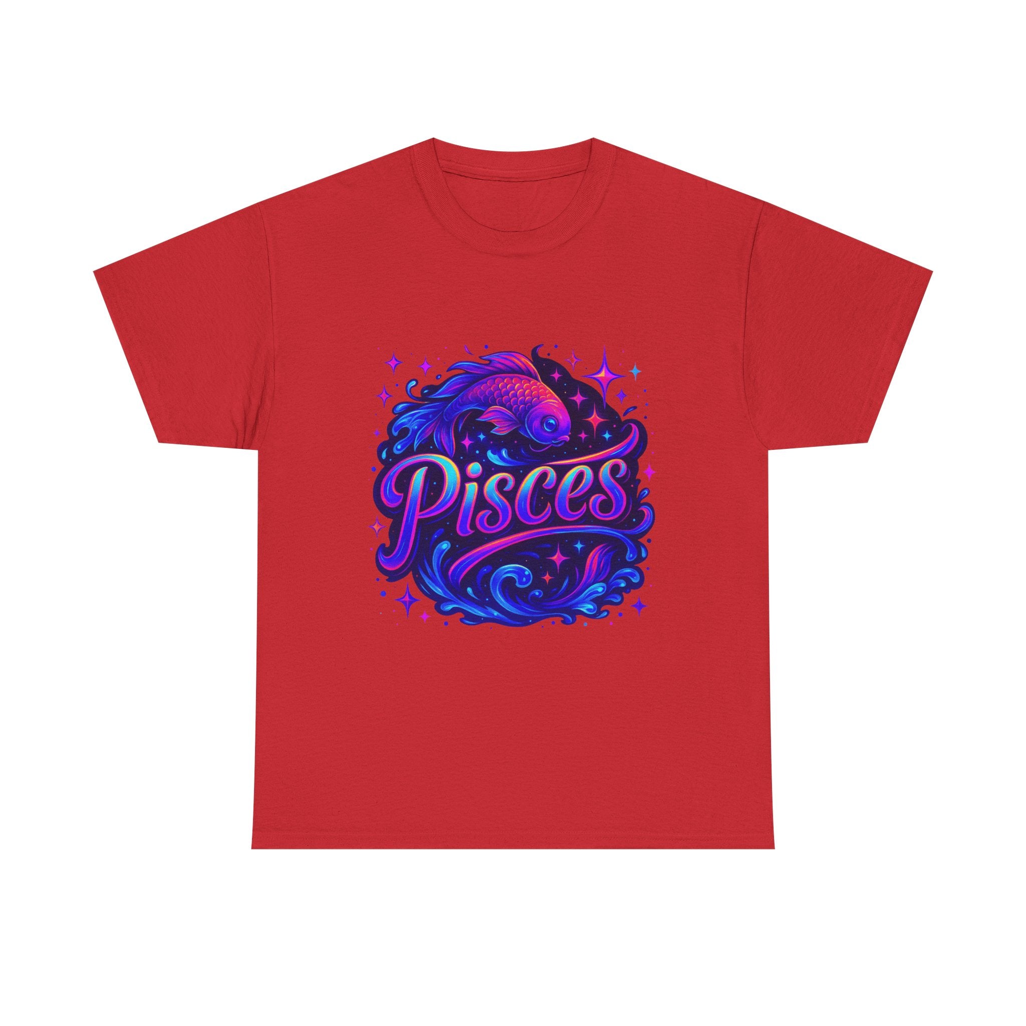 Neon Pisces Zodiac Tee