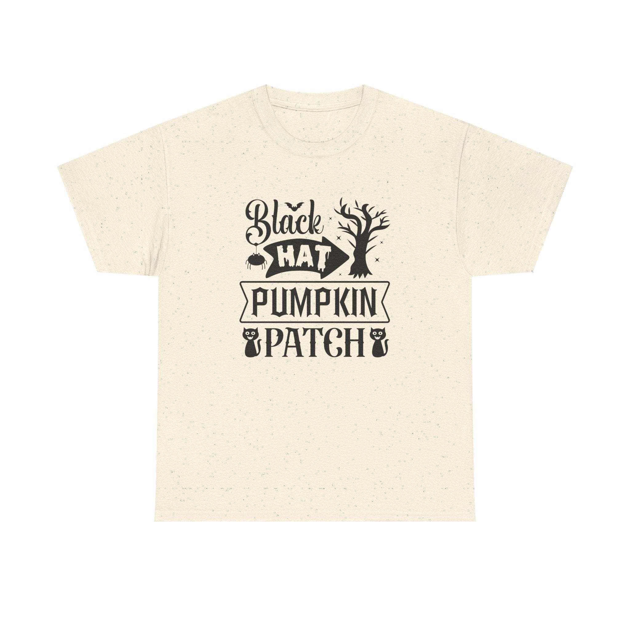 Black Cat Pumpkin Patch Halloween T-Shirt