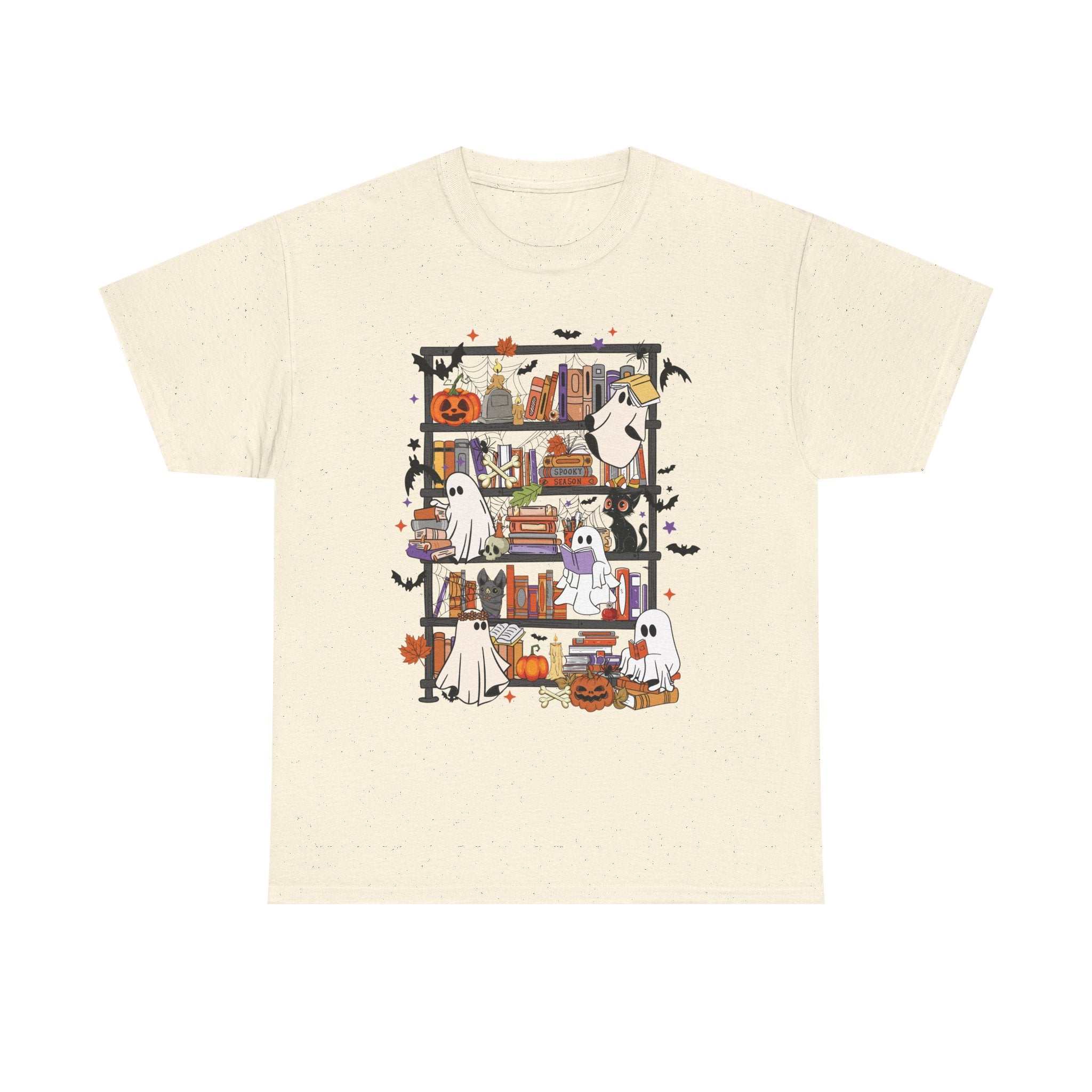 Ghost Reading Books Halloween Book Lover T-Shirt