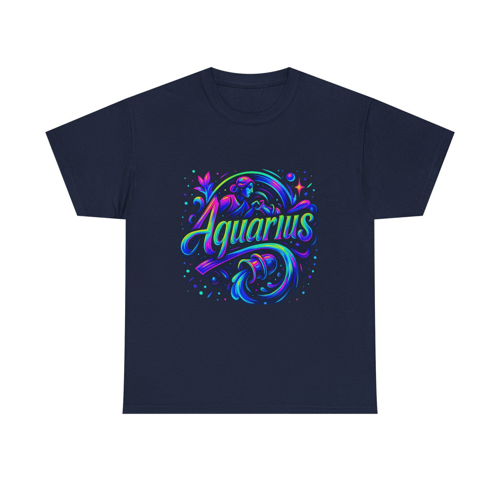Neon Aquarius Zodiac Tee