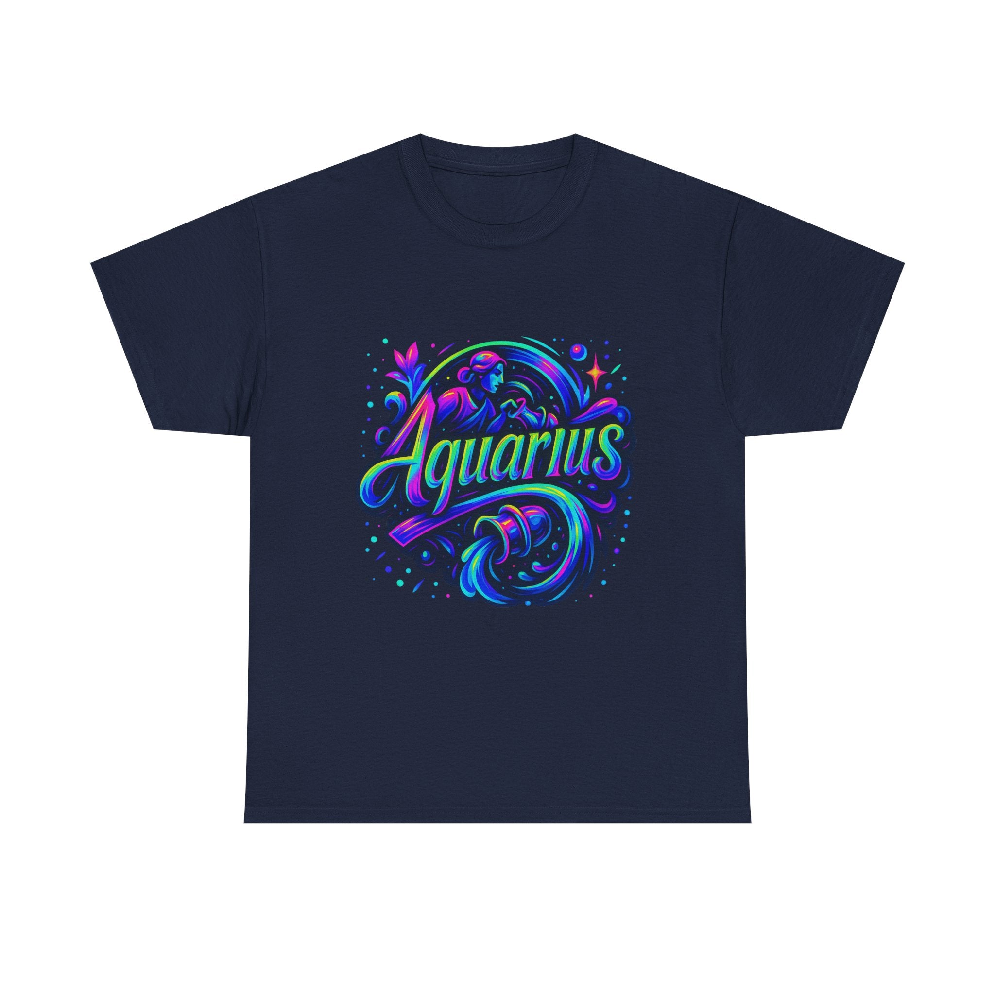 Neon Aquarius Zodiac Tee
