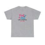 Grandma Loves You Pink/Blue Unisex Tee, Graphic T-shirt Gift for Grandparents, Family Reunion Shirt, Gender Reveal Party Outfit, Heavy