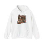 Skeleton Library Halloween Book Reading Books Lover Teacher Hoodie