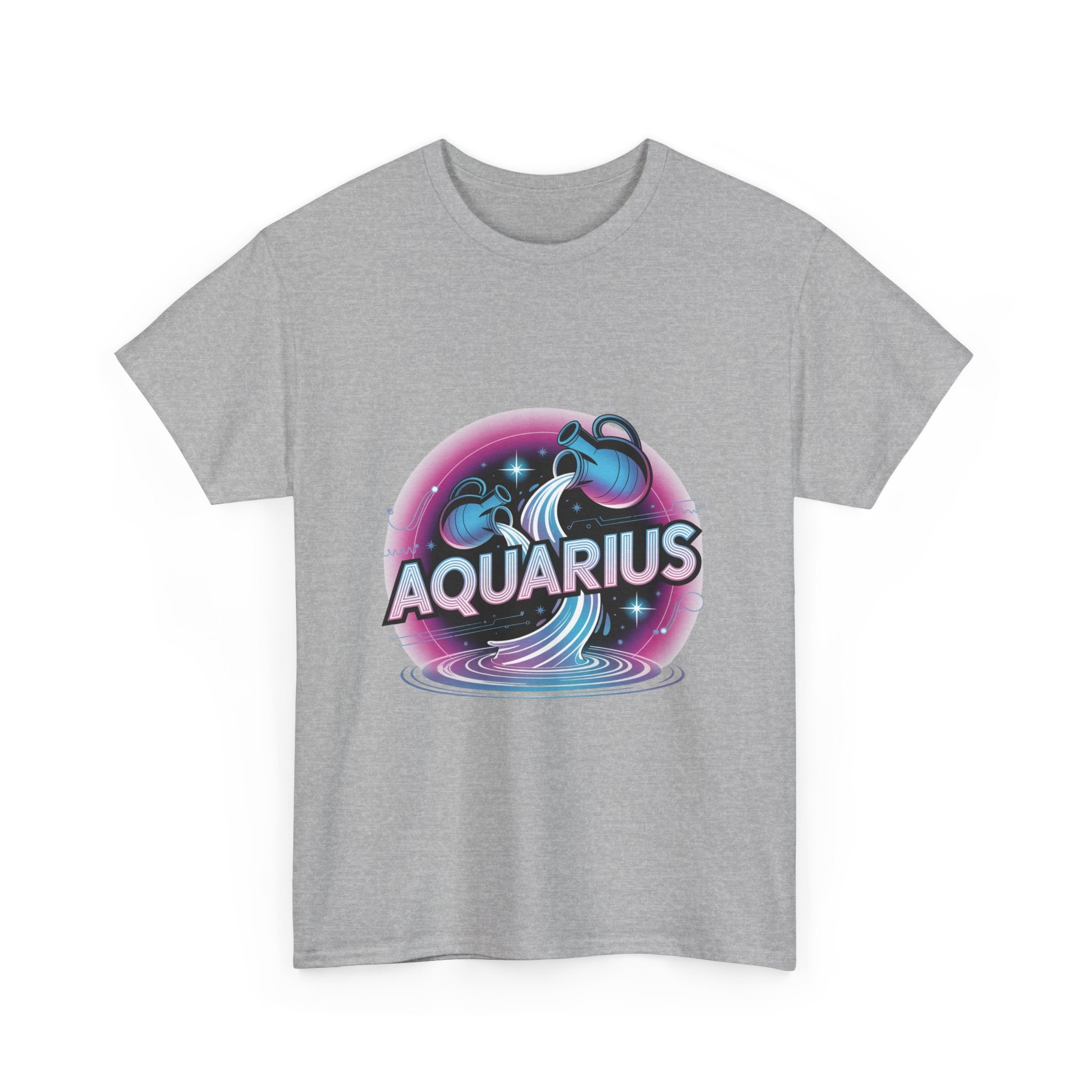 Neon Aquarius Zodiac Tee