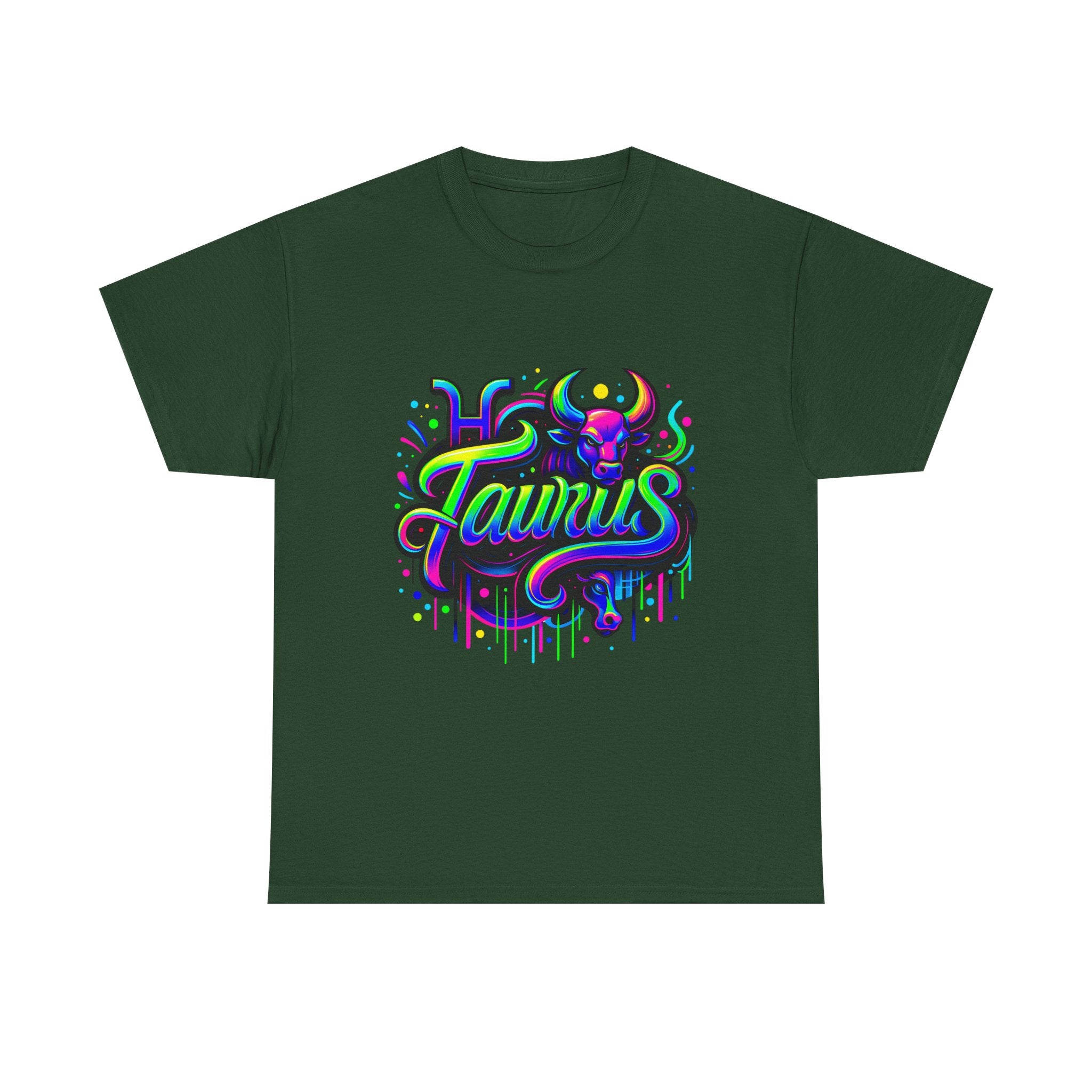 Neon Taurus Zodiac Tee