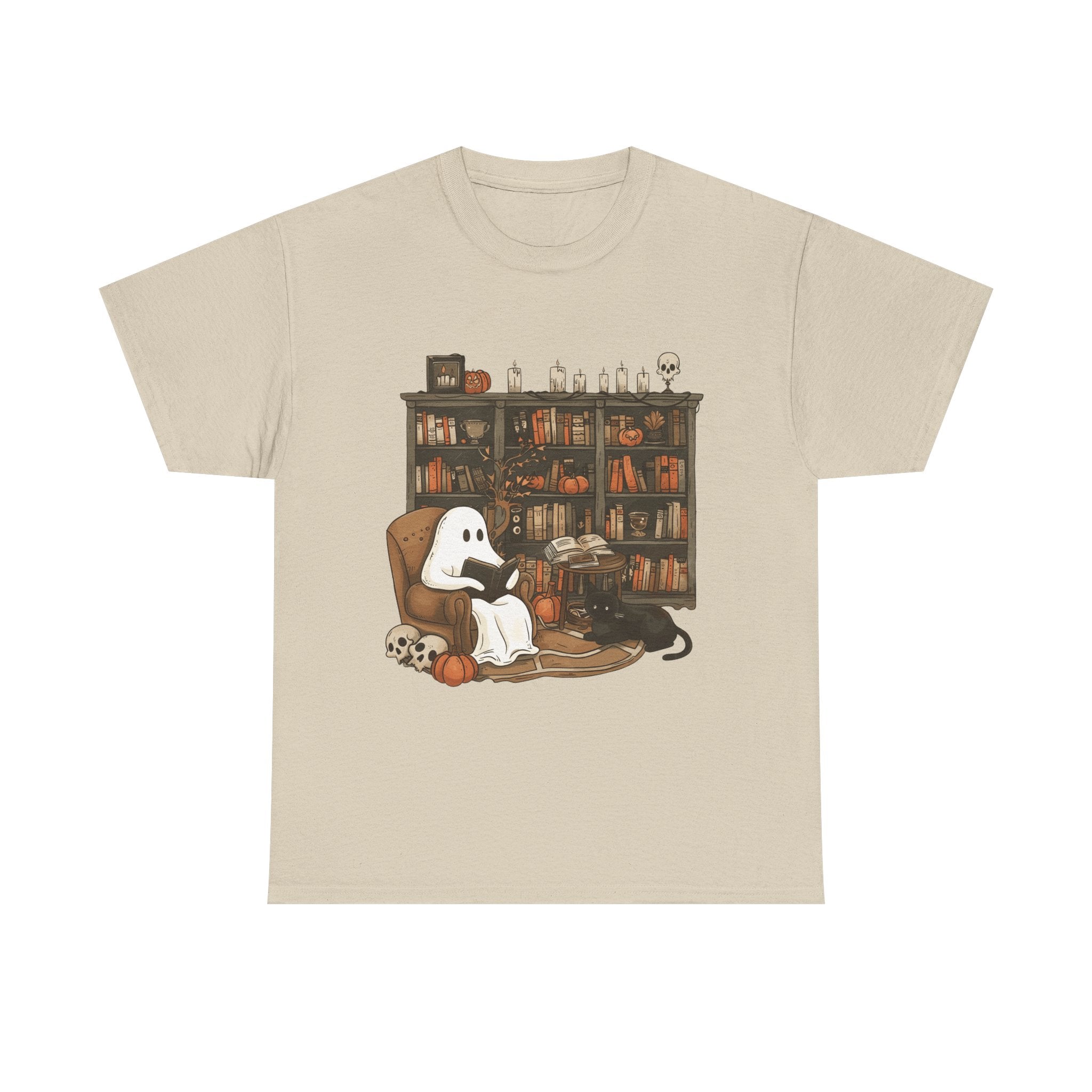 Ghost Reading Book Halloween Book Clubs Tee