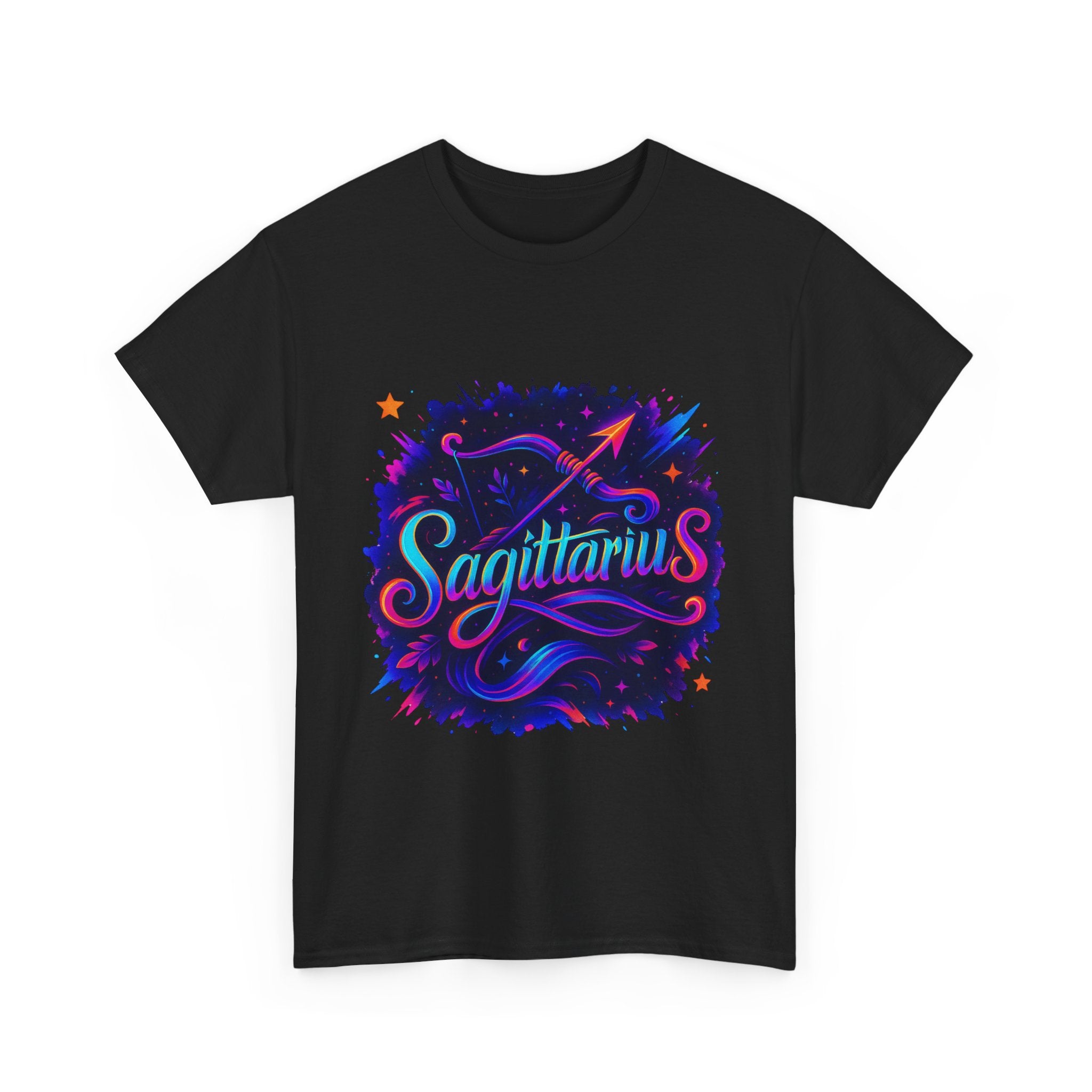 Neon Sagittarius Zodiac Tee