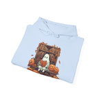 Cute Ghost Reading Book Nerd Halloween Hoodie