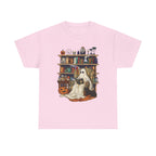 Ghost Book Reading Halloween Books Lover Teacher Kids T-Shirt