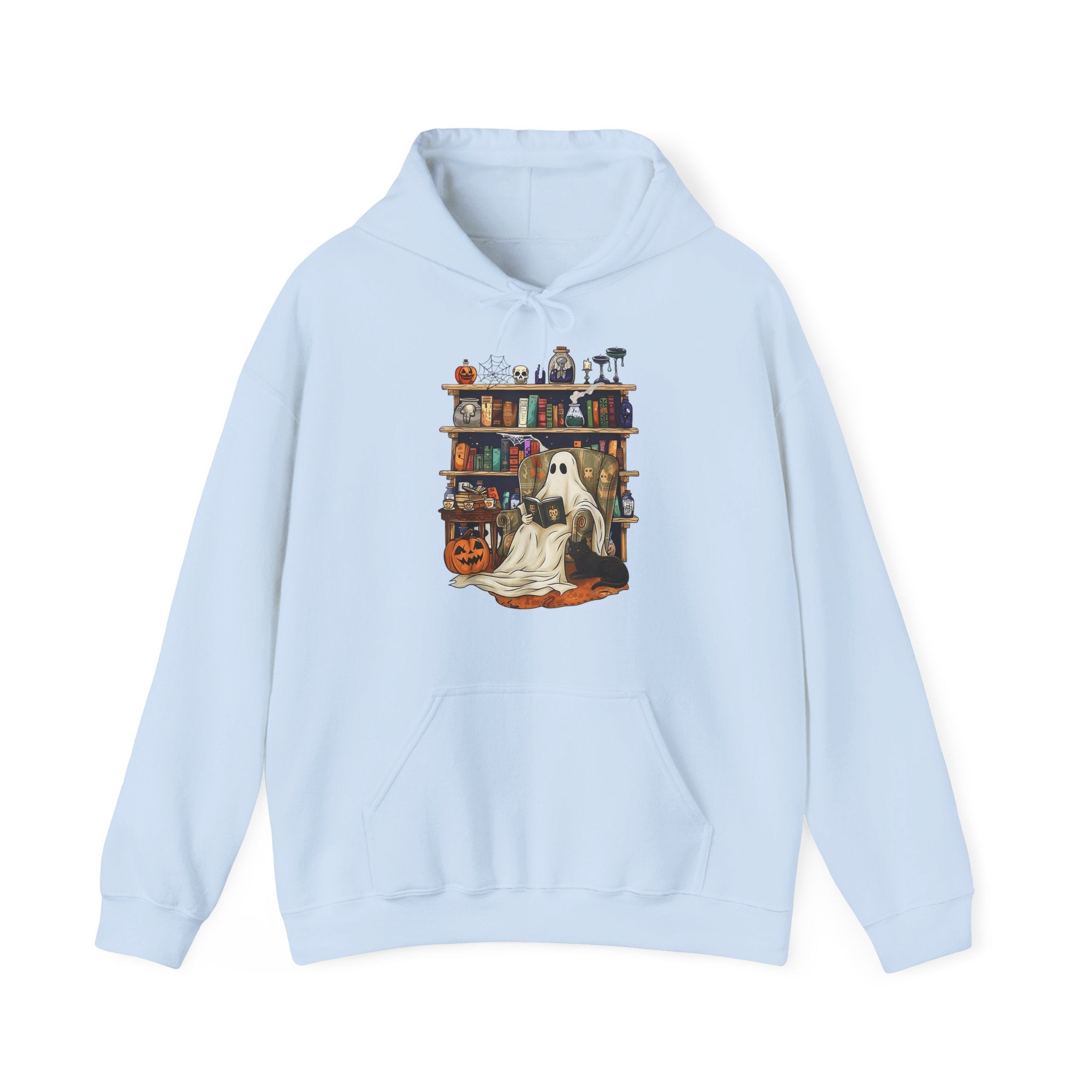Ghost Reading Halloween Book Lover Hoodie