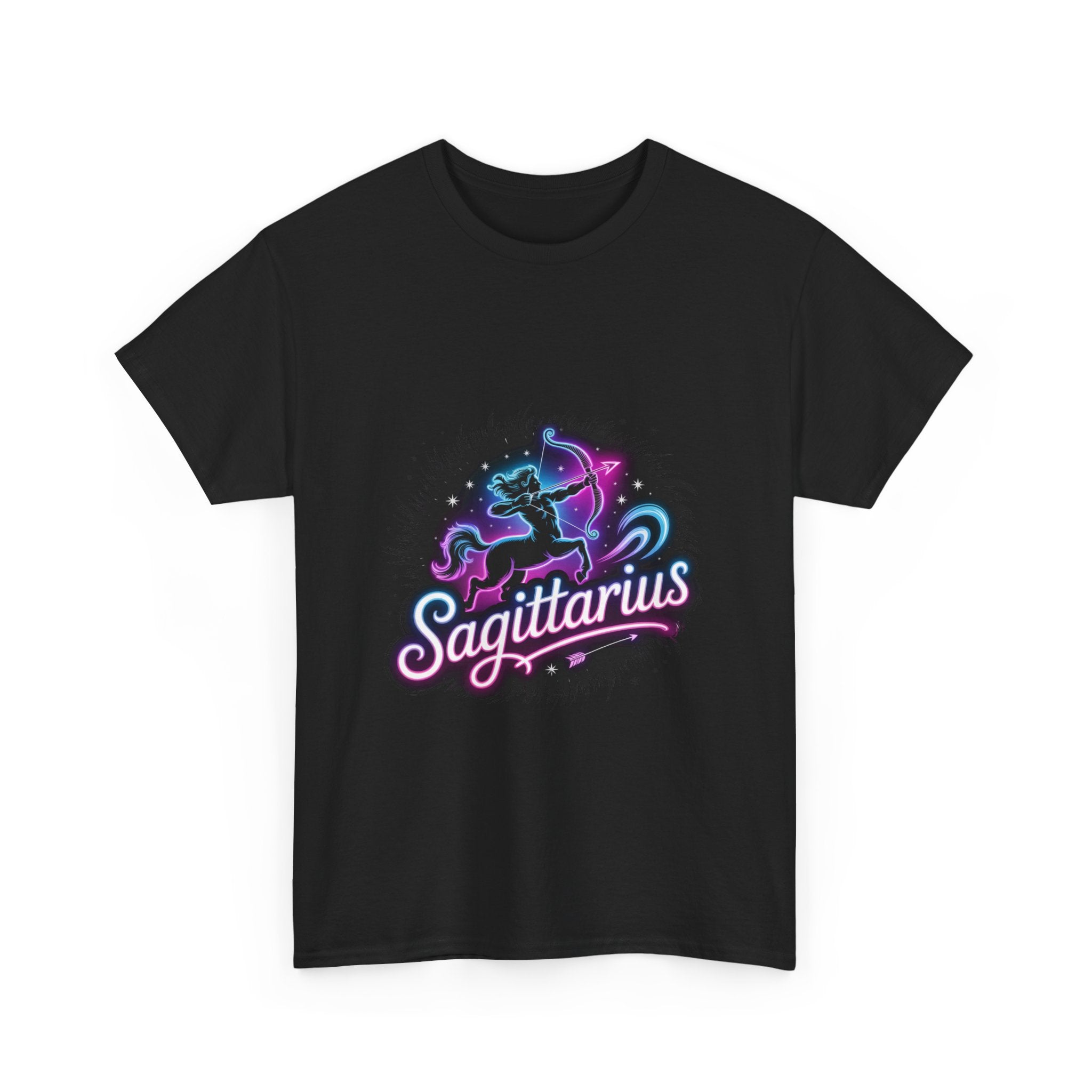 Neon Sagittarius Zodiac Tee