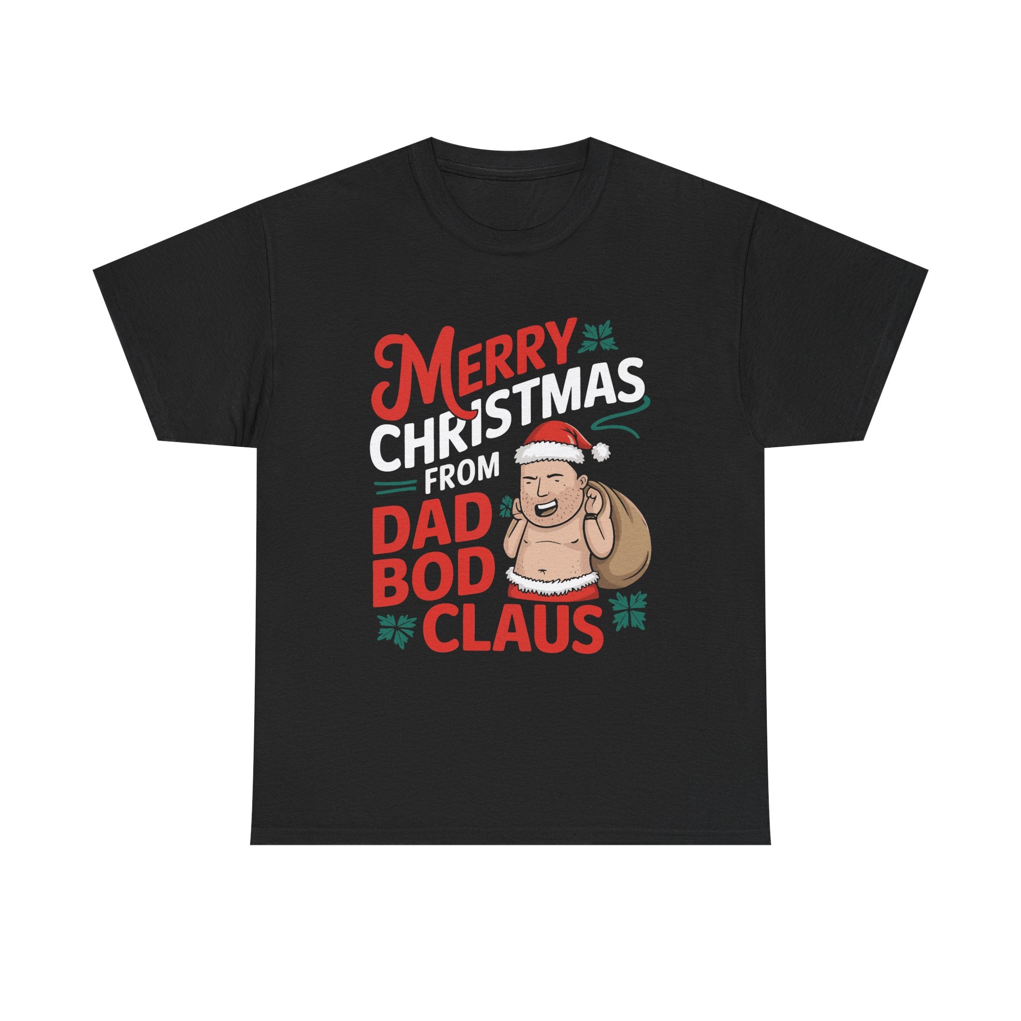 Dad Bod Claus Christmas graphic tee