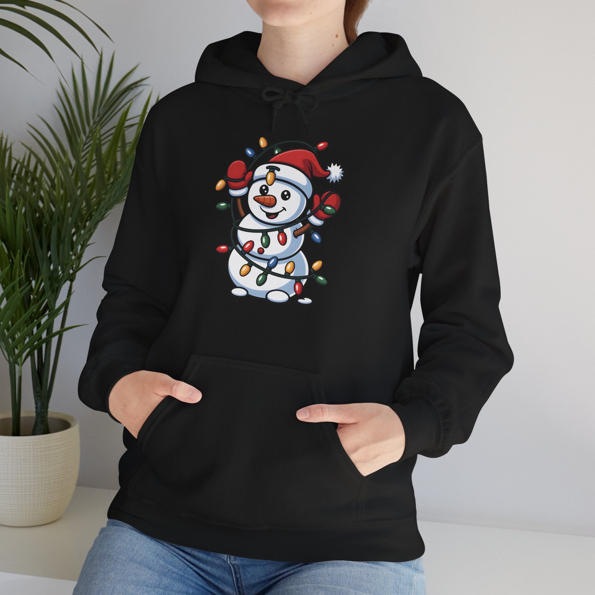 Christmas Lights Snowman Hoodie