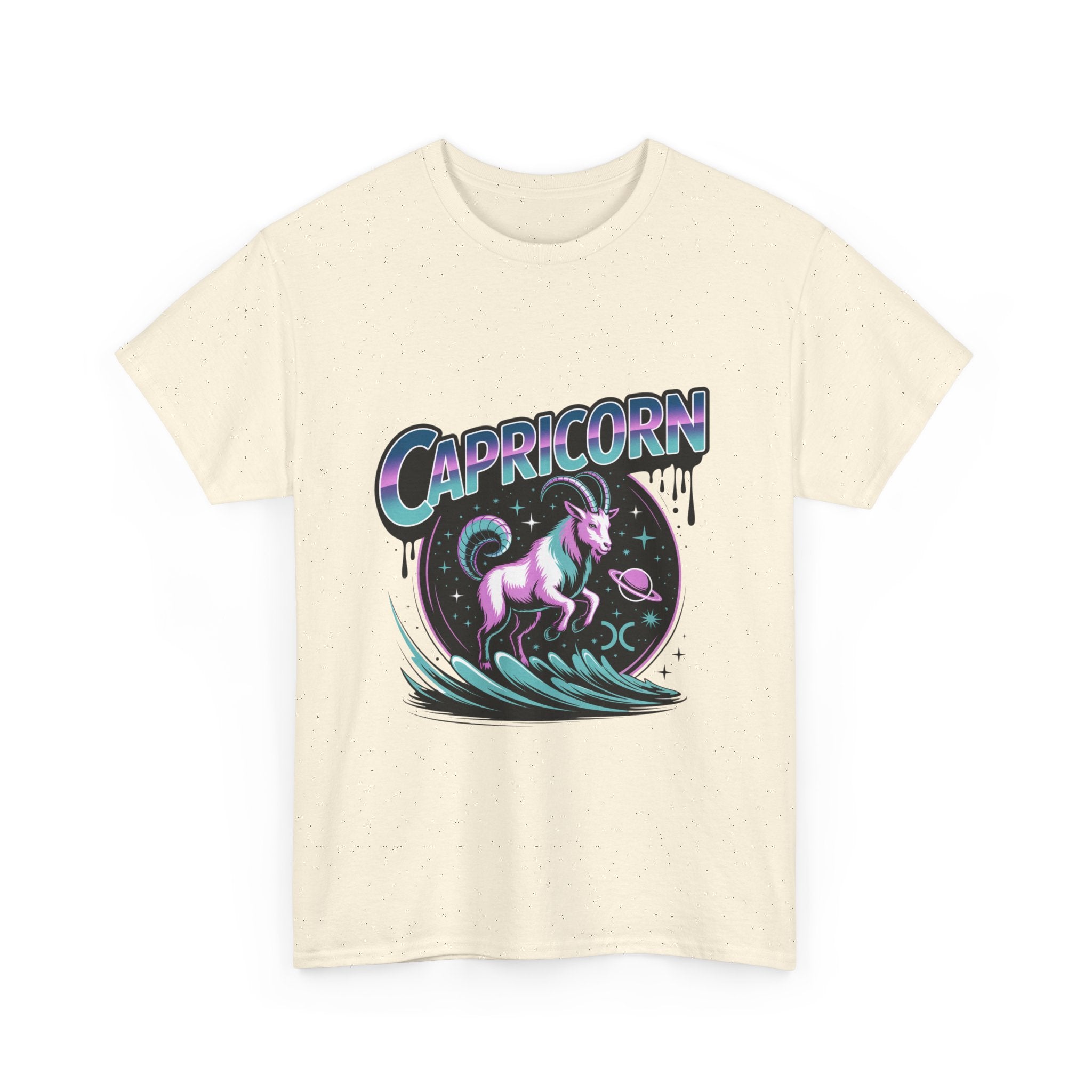 Neon Capricorn Zodiac Tee