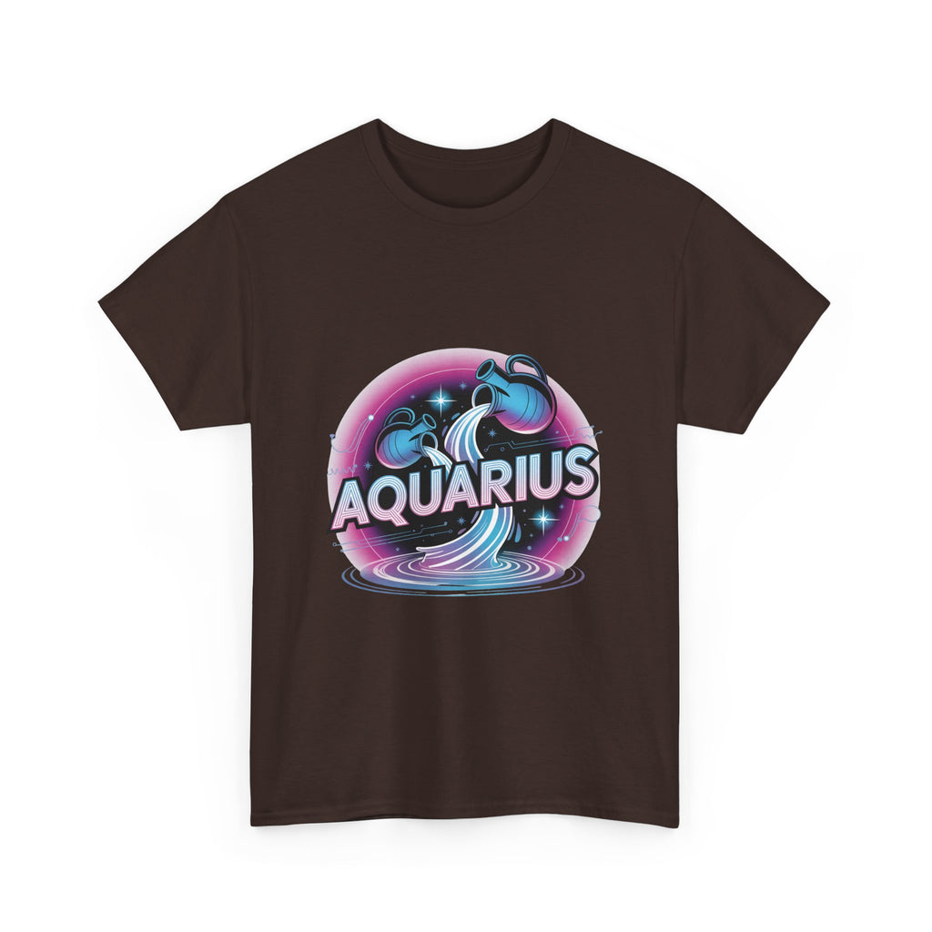 Neon Aquarius Zodiac Tee