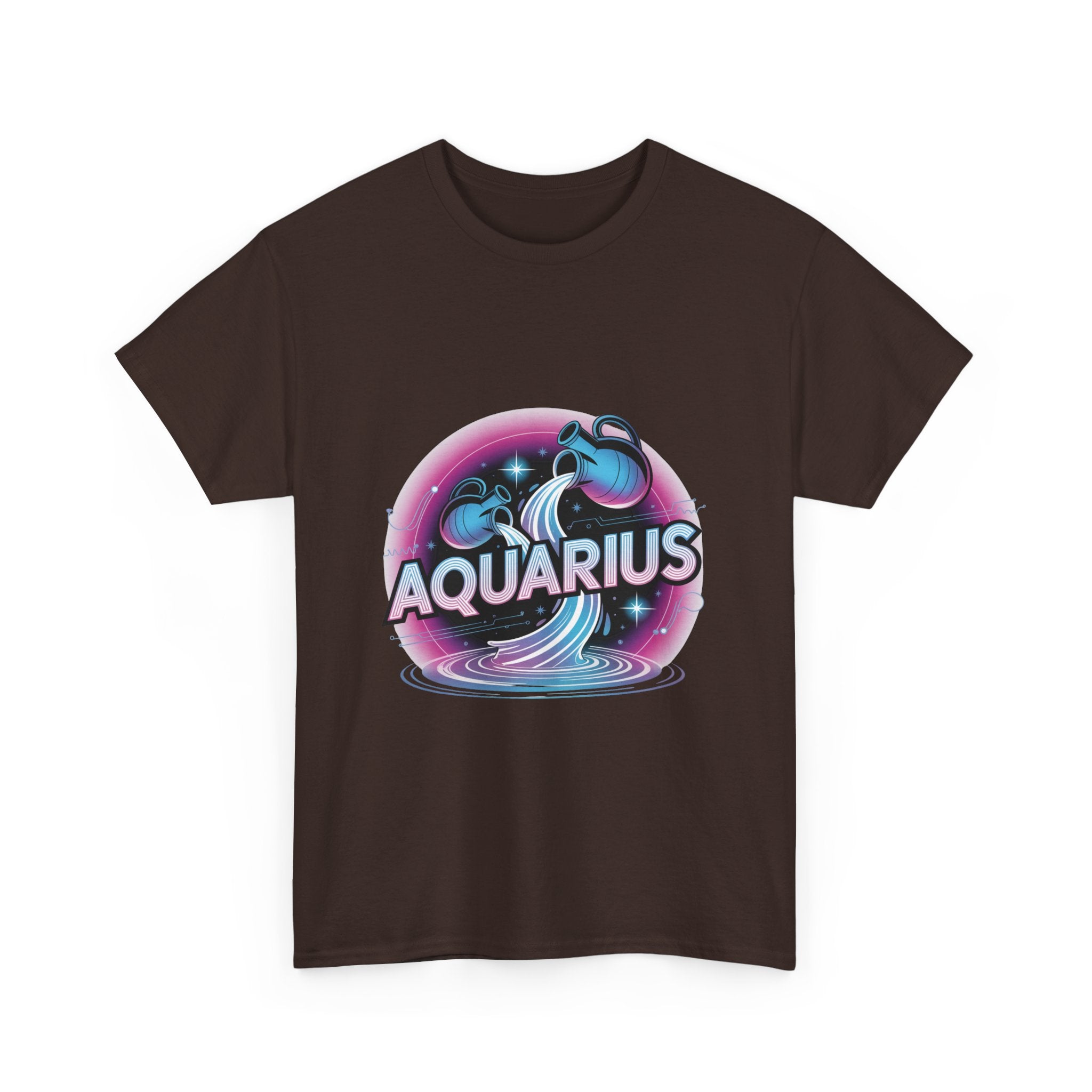 Neon Aquarius Zodiac Tee
