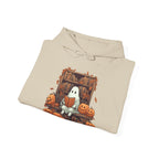 Cute Ghost Reading Book Nerd Halloween Hoodie