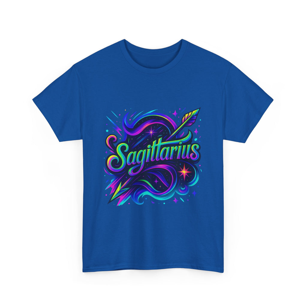 Neon Sagittarius Zodiac Tee