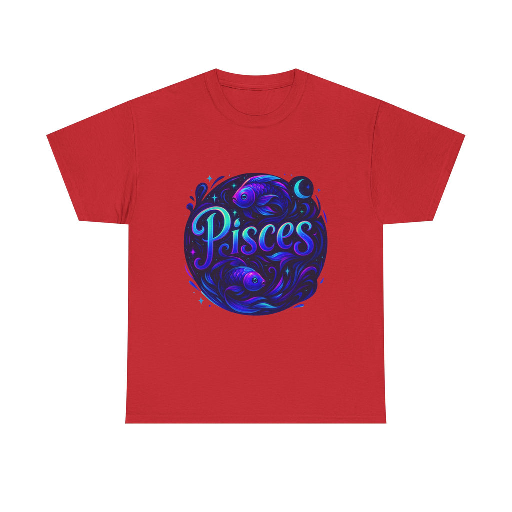 Neon Pisces Zodiac Tee