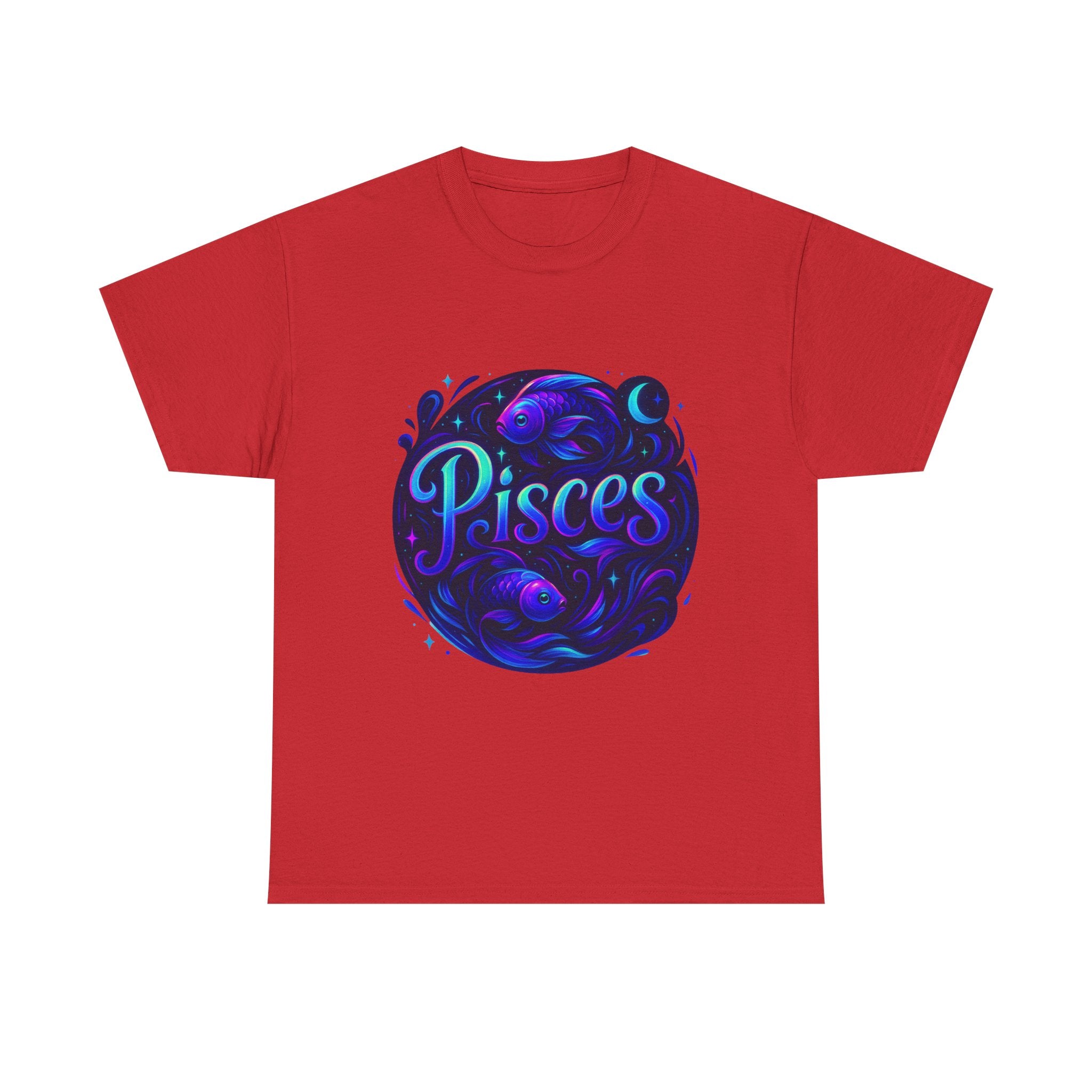 Neon Pisces Zodiac Tee