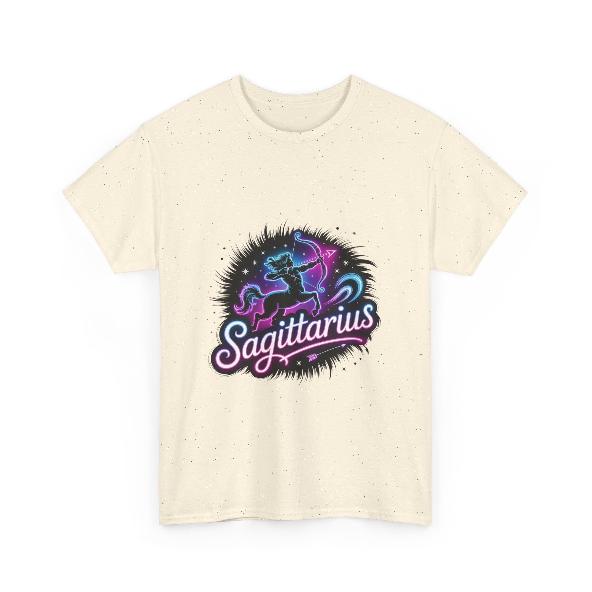 Neon Sagittarius Zodiac Tee