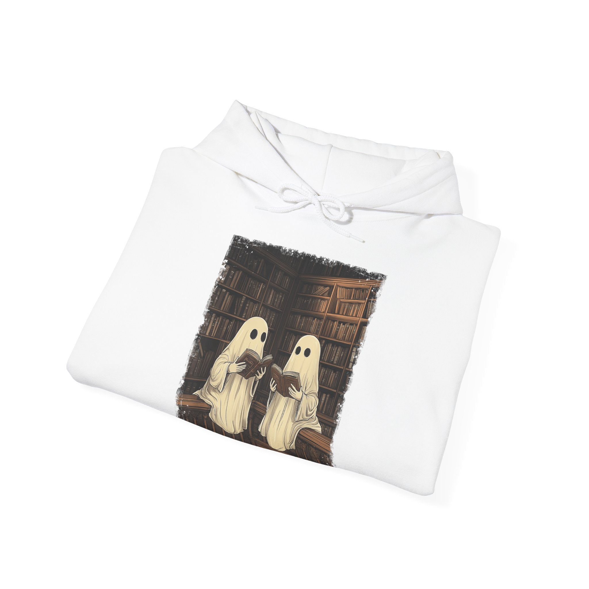 Halloween Ghost Book Reading Hoodie