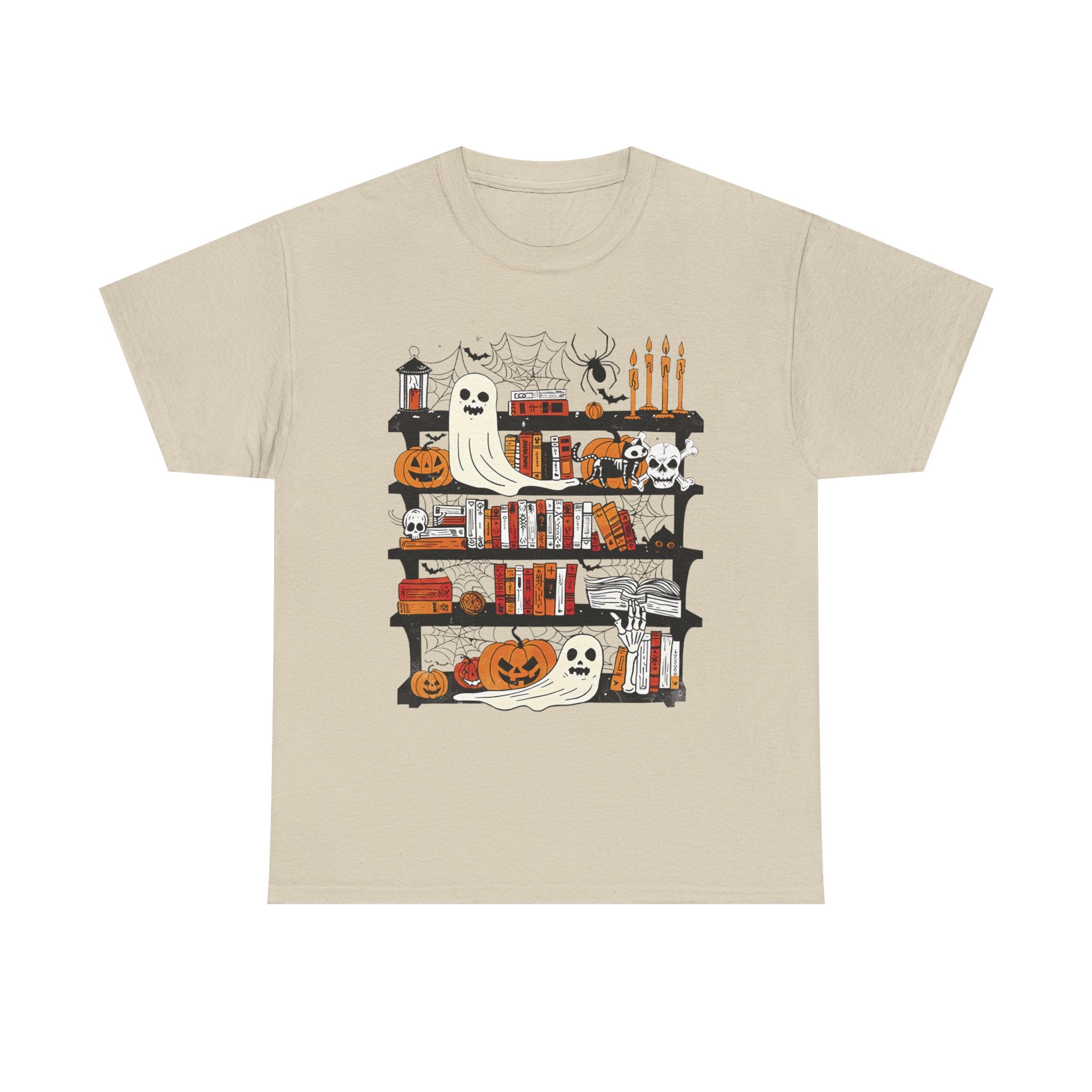 Funny Ghost Book Lovers Halloween Library Spooky Season Long Sleeve T-Shirt