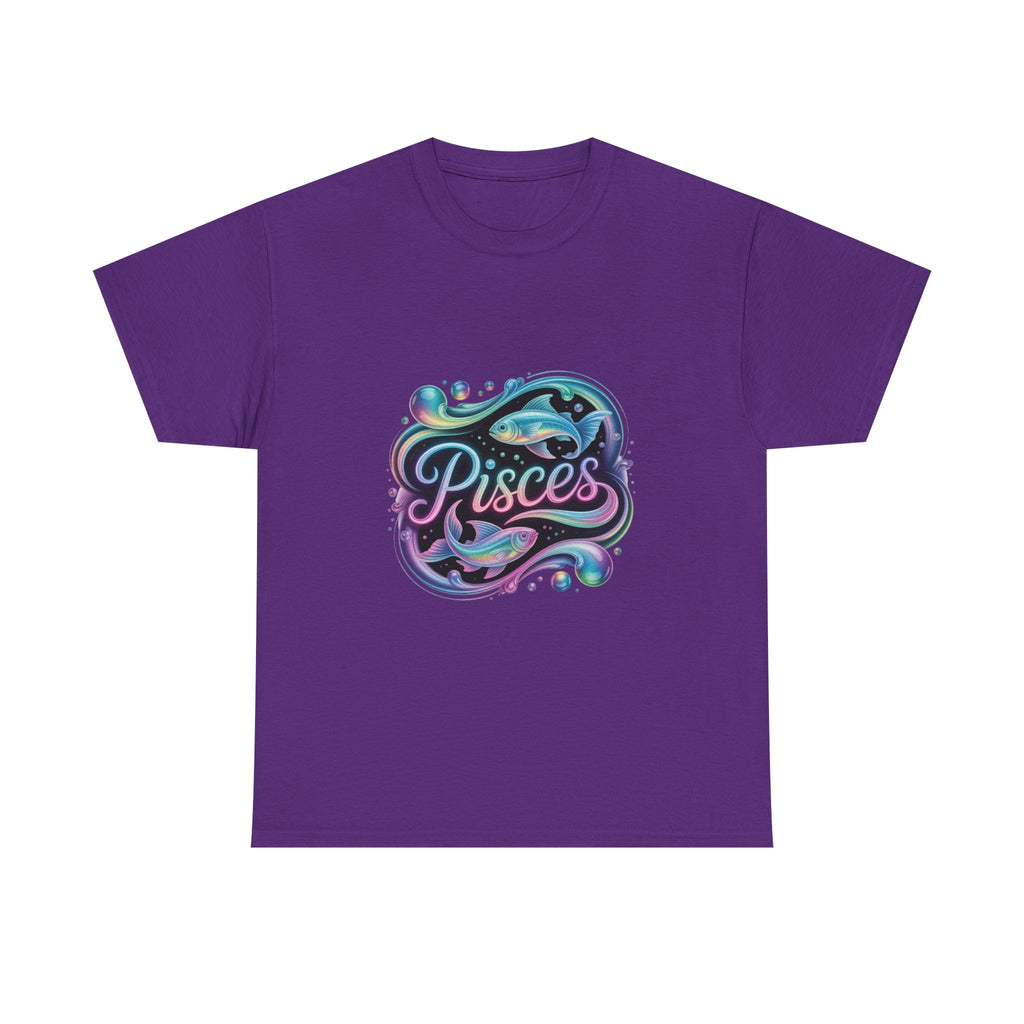 Neon Pisces Zodiac Tee