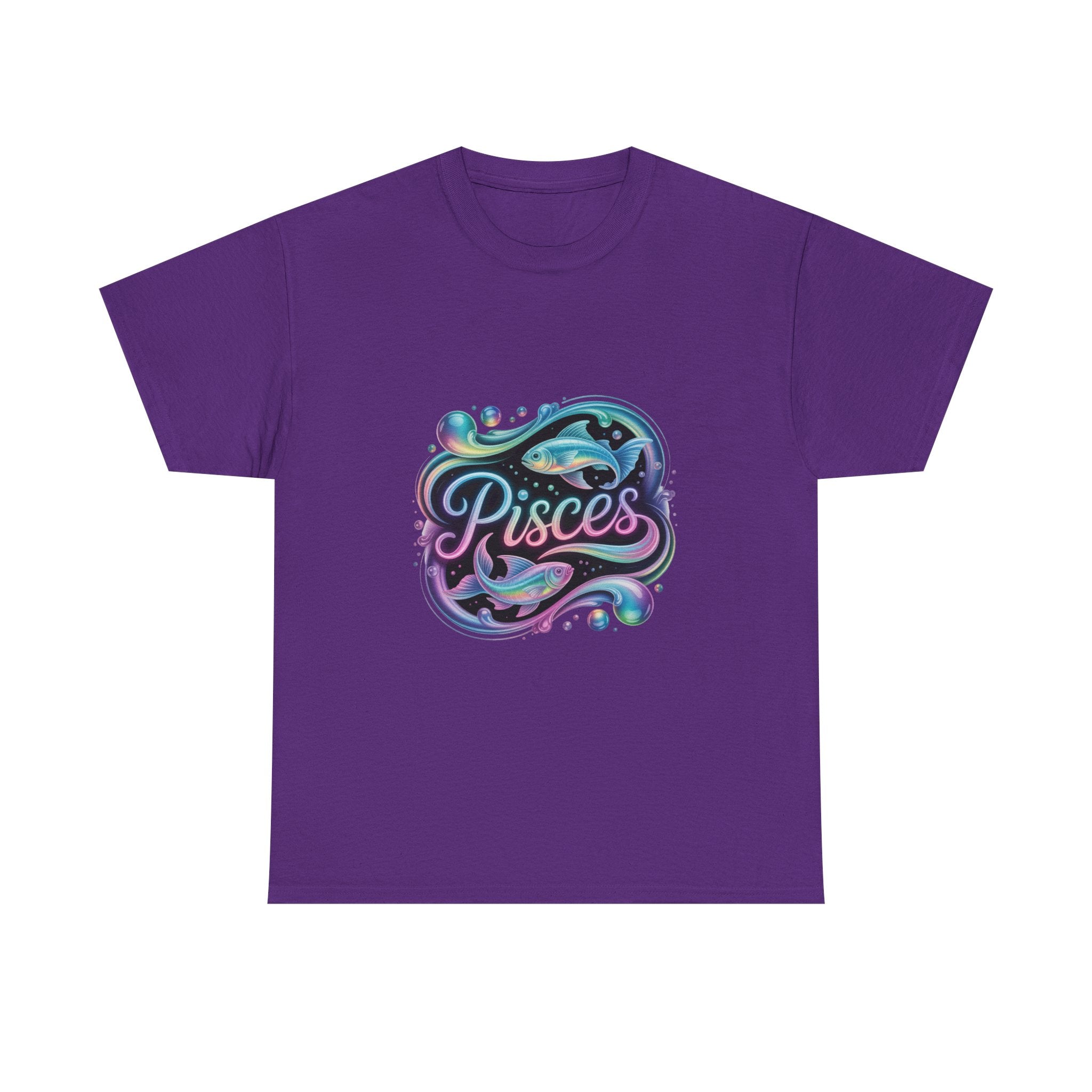 Neon Pisces Zodiac Tee