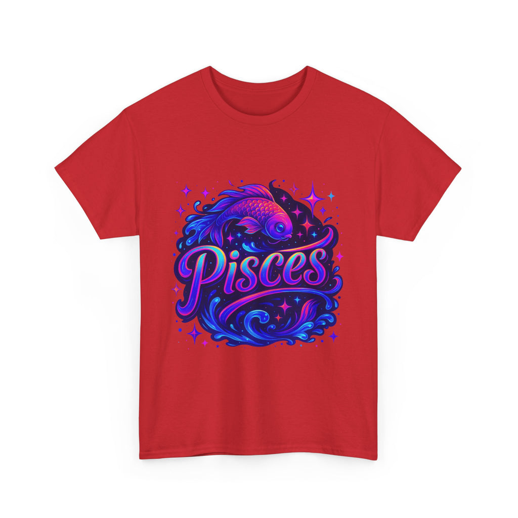 Neon Pisces Zodiac Tee