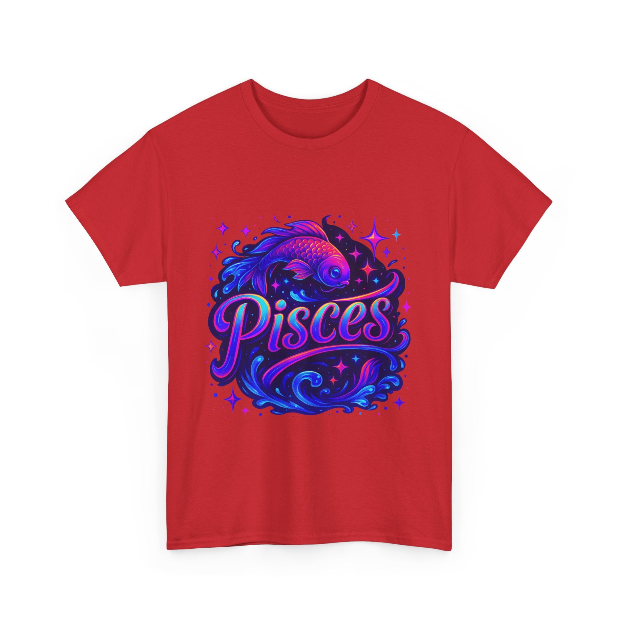 Neon Pisces Zodiac Tee