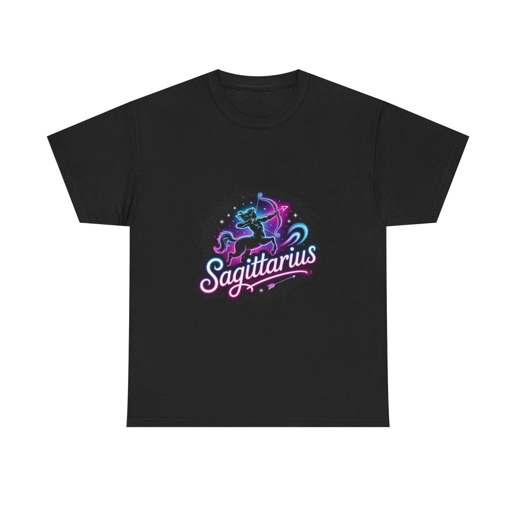 Neon Sagittarius Zodiac Tee