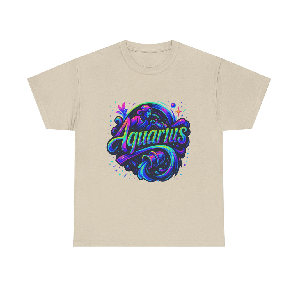 Neon Aquarius Zodiac Tee