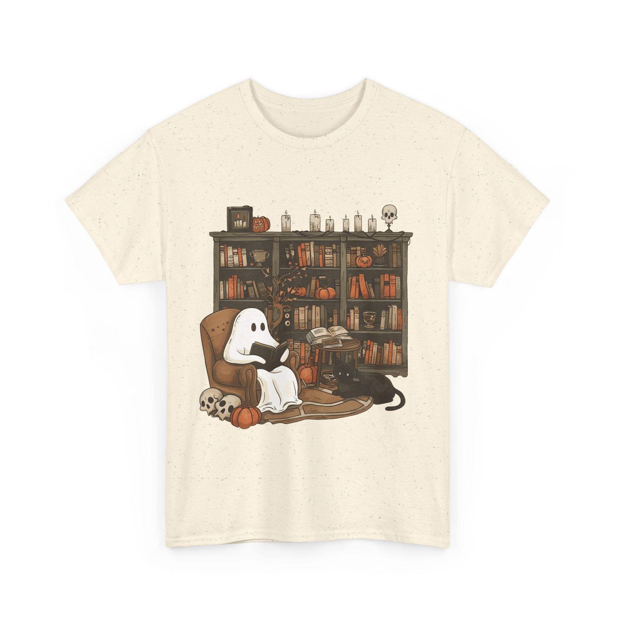 Ghost Reading Book Halloween Book Clubs Tee