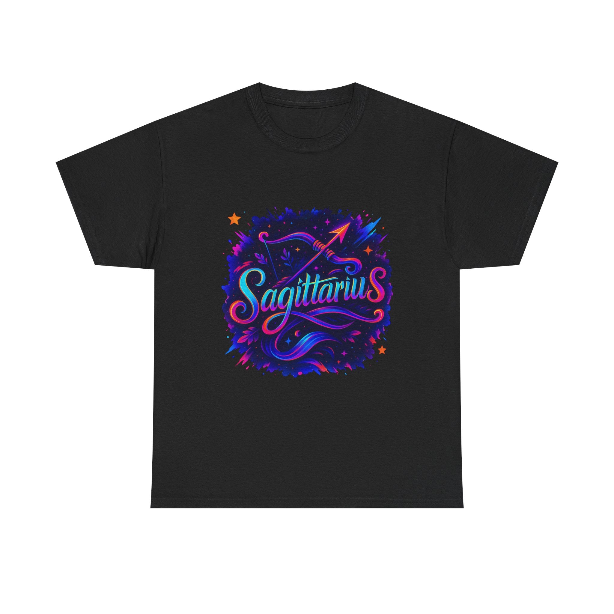 Neon Sagittarius Zodiac Tee