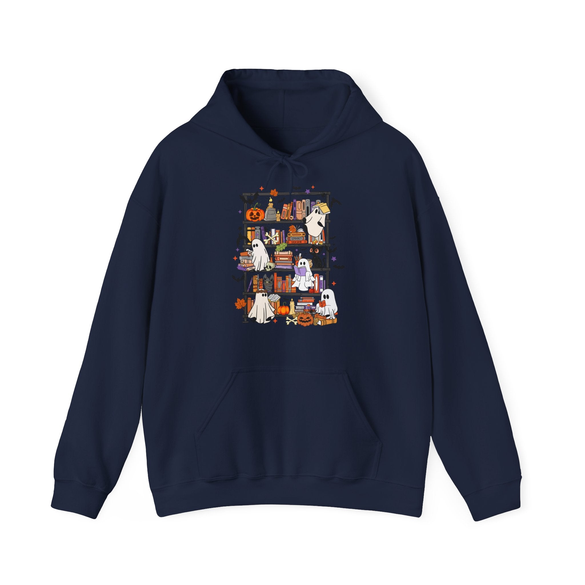 Ghost Reading Books Halloween Hoodie