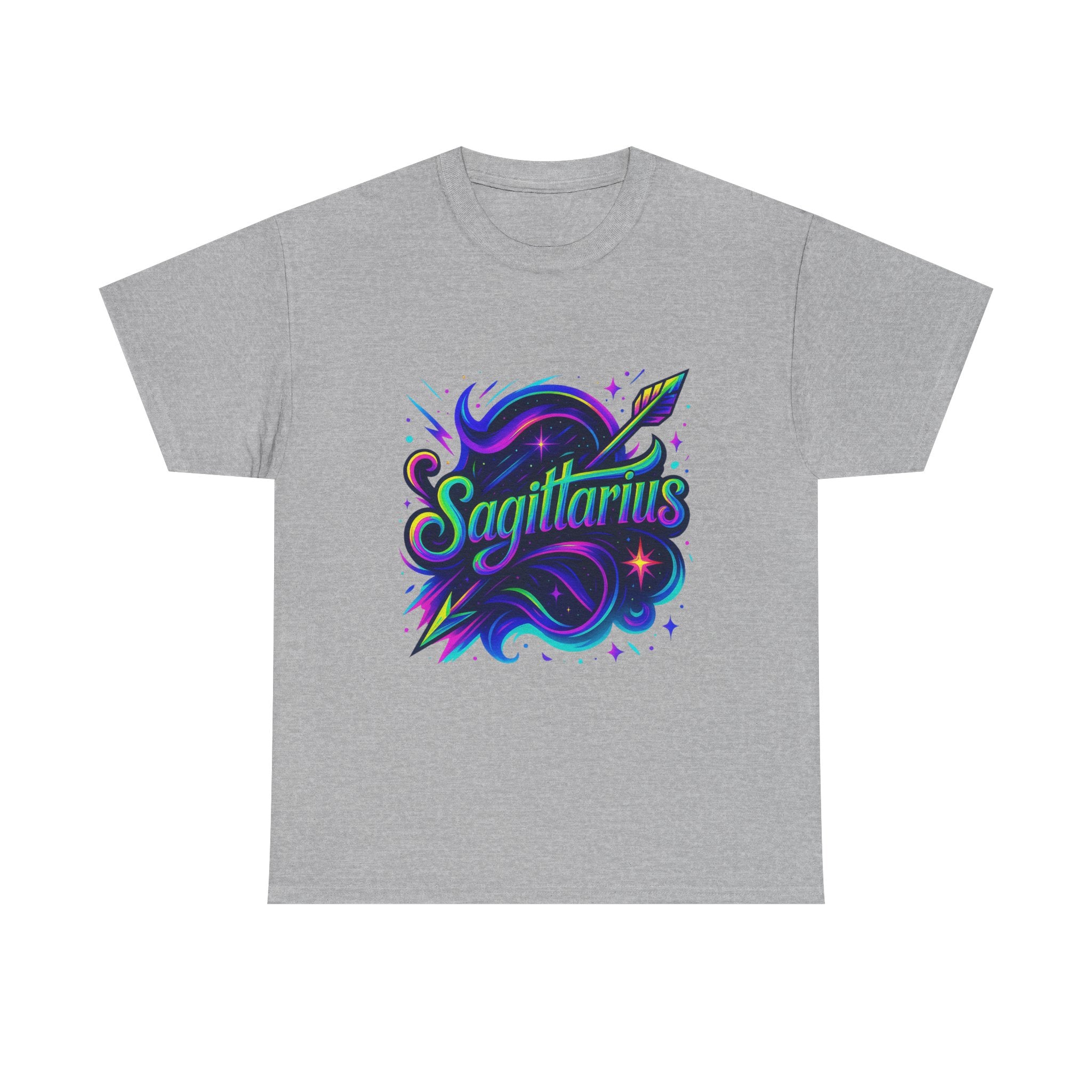 Neon Sagittarius Zodiac Tee