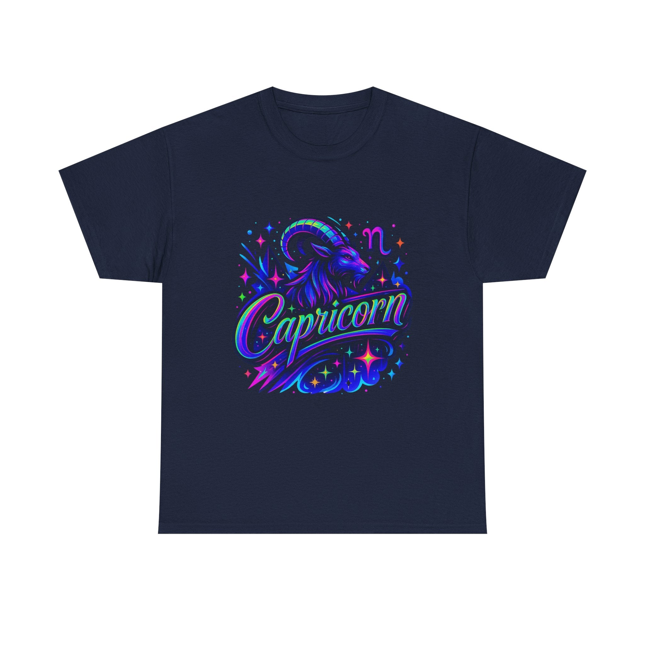 Neon Capricorn Zodiac Tee