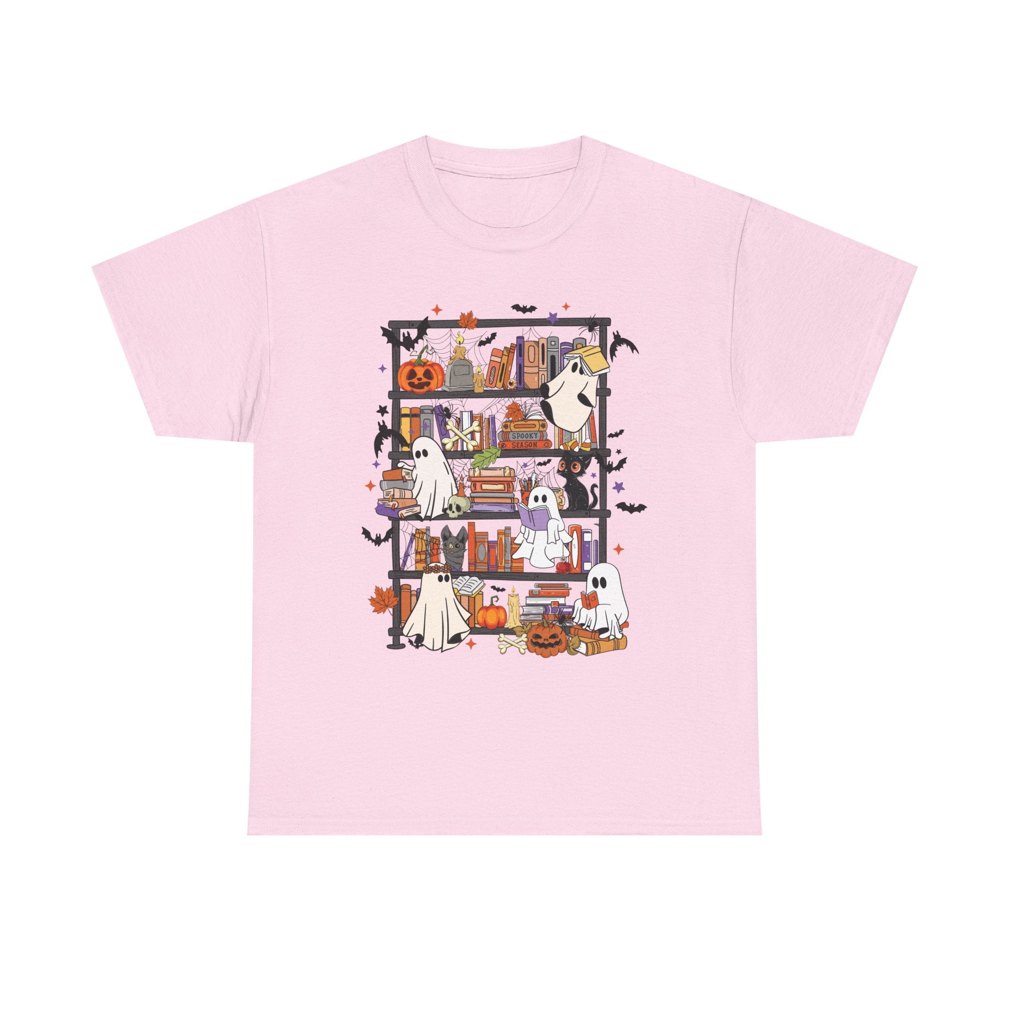 Ghost Reading Books Halloween Book Lover T-Shirt