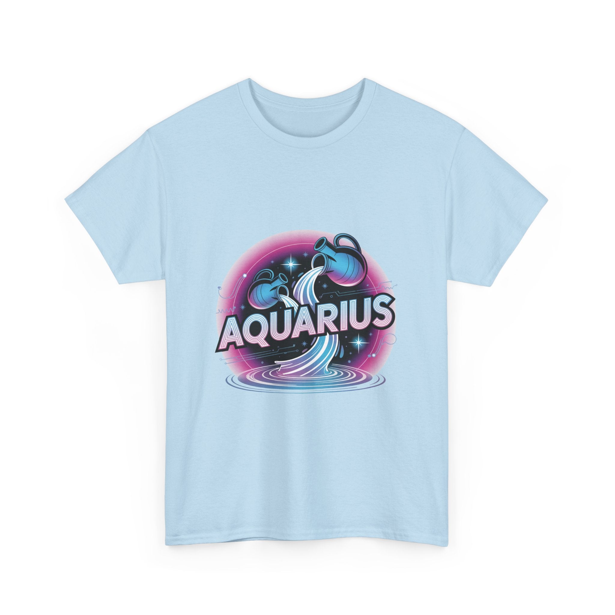 Neon Aquarius Zodiac Tee