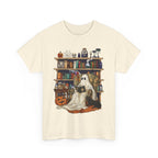 Ghost Book Reading Halloween Books Lover Teacher Kids T-Shirt