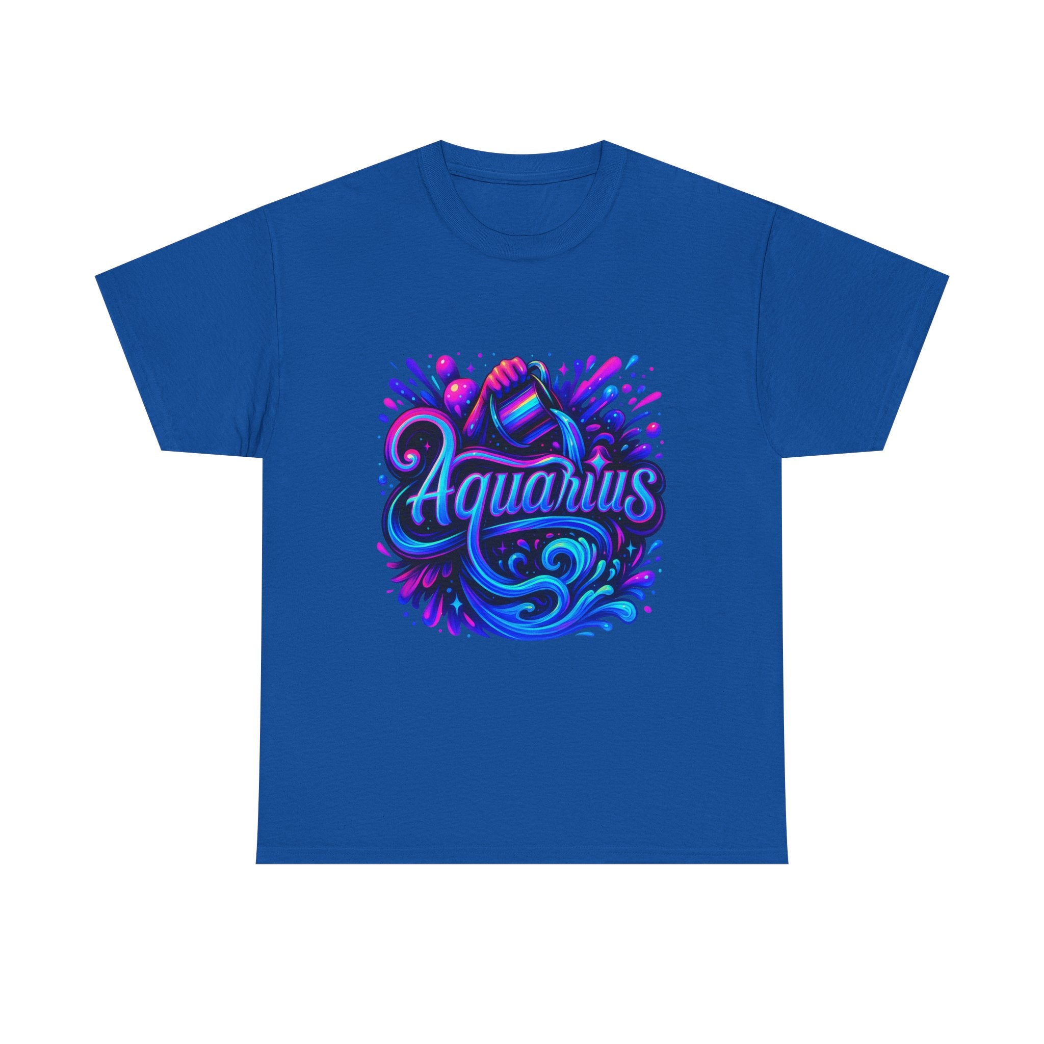 Neon Aquarius Zodiac Tee