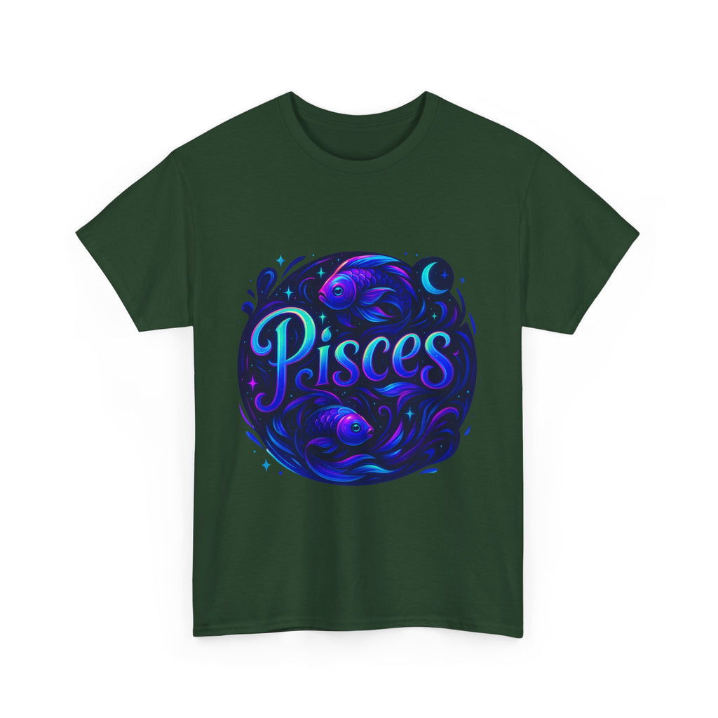 Neon Pisces Zodiac Tee